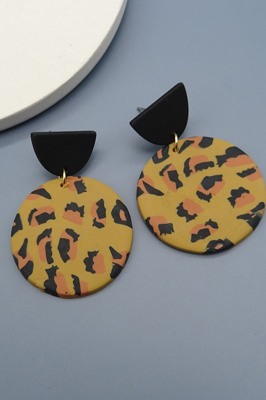 Animal Print Polymer Clay Earrings